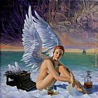 Michael Cheval Angel of Key West painting
